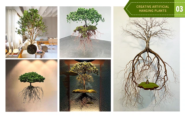 Creative Artificial hanging plants
